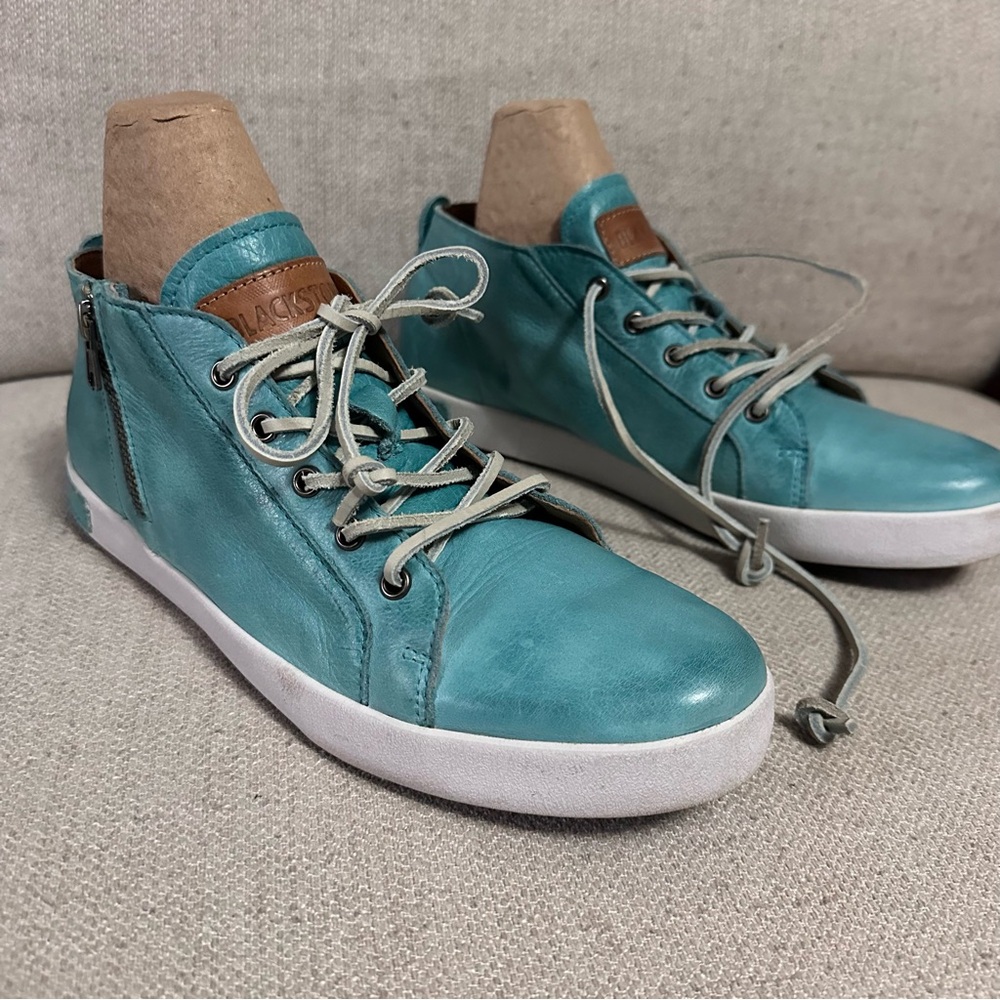 Blackstone JL24 Laguna Leather High Top Sneakers Zippers EUC Size EU 40, US 10 - Picture 4 of 12